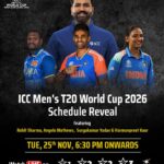 २०२६ च्या ICC T-२० वर्ल्डकपचे वेळापत्रक जाहीर; संपूर्ण ग्रुप रचना आणि सामन्यांची ठिकाणे…