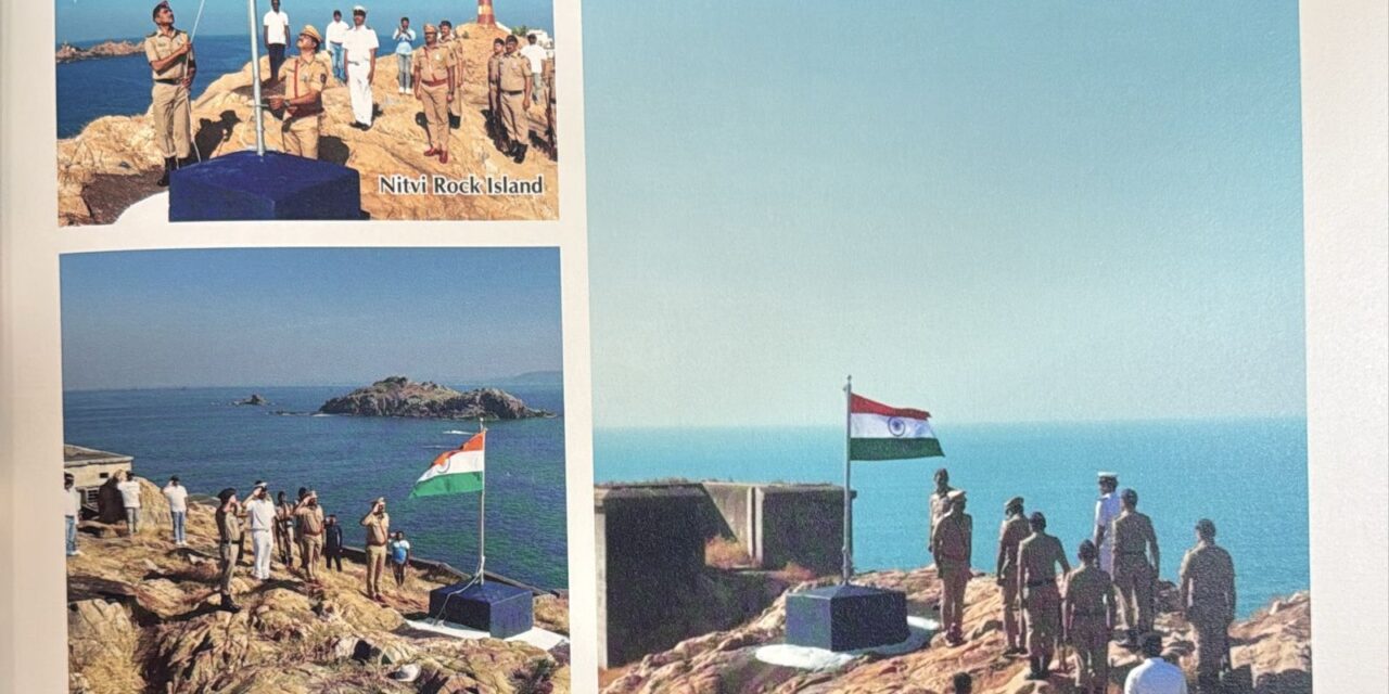 पंतप्रधानांच्या कॉफी टेबल बुकमध्ये समावेश झालेल्या वेंगुर्ला- निवती निर्मनुष्य बेटावर ध्वजारोहण उत्साहात..!