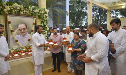 राष्ट्रवादी युवक काँग्रेसच्यावतीने अजितदादा पवार यांच्या अस्थी विसर्जनासाठी देशव्यापी कलश यात्रा