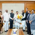 शिवसेनेच्या खासदारांनी घेतली भाजपा राष्ट्रीय अध्यक्ष नितिन नवीन यांची भेट