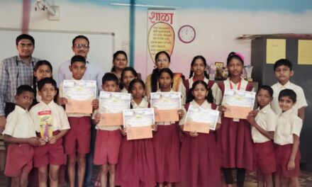 निगडे बोरज शाळेत चित्रकला स्पर्धा