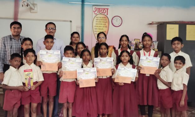निगडे बोरज शाळेत चित्रकला स्पर्धा