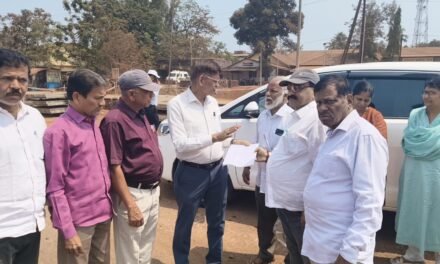 लांजा शहरात अंडरपास ब्रिजसाठी अधिकाऱ्यांनी केली पाहणी.