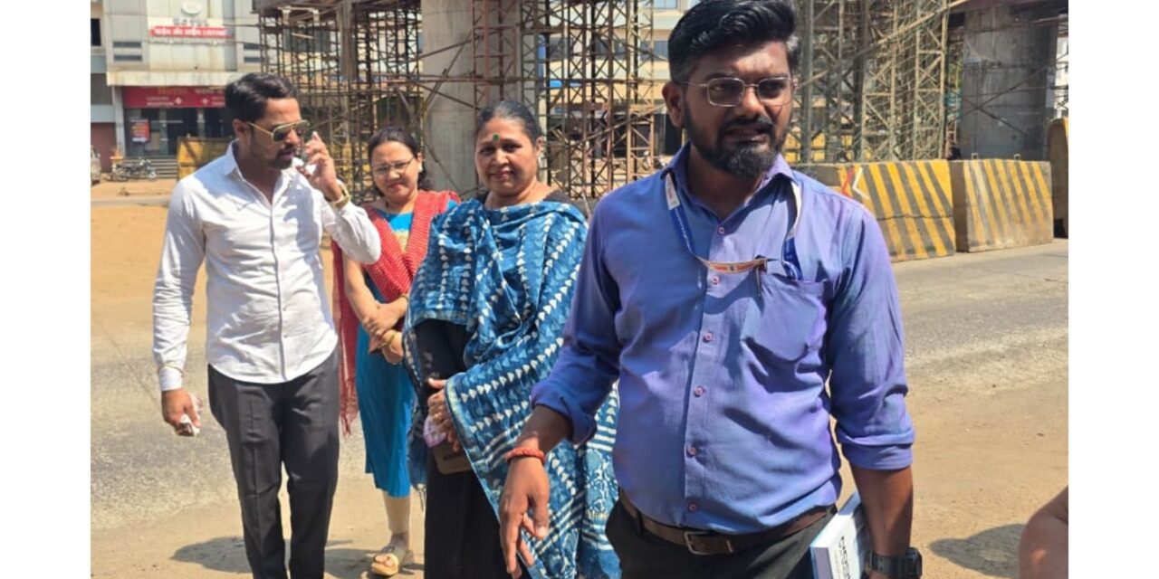 चिपळूणच्या बहादूरशेख नाल्यावर पालिका बांधणार संरक्षक कठडा..सभापती शिर्के नगरसेविका कदम यांच्याकडून पाहणी