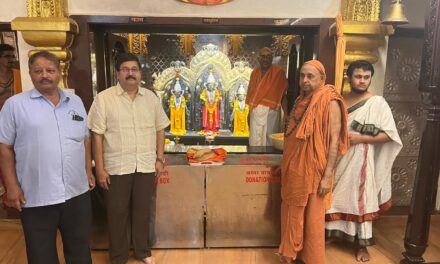 जगद्गुरु श्री श्री शंकर भारती महास्वामी यांनी घेतले भगवान परशुरामाचे दर्शन