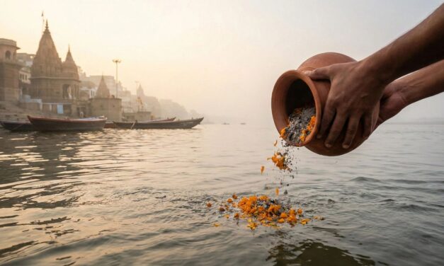 स्वरस्वामीनी आशा भोसले यांच्या गंगेमध्ये अस्थी विसर्जन