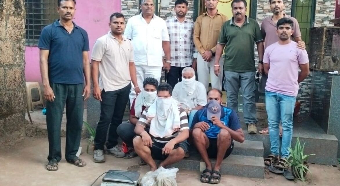 वेंगुर्ला -शिरोडा येथे वनविभागाची जबरदस्त मोठी दिमाखदार कारवाई ; 9.120 कि.ग्रॅ. वजनाचे अंबरग्रीस जप्त : 4 संशयिताना अटक