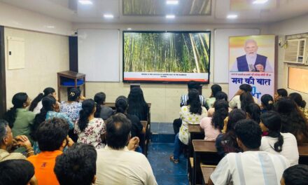 भाजपाच्या ४६ व्या स्थापना दिनाचे औचित्य साधून  मुंबईतील ४६ ठिकाणी “मन की बात – Gen Next के साथ” कार्यक्रमाचे आयोजन