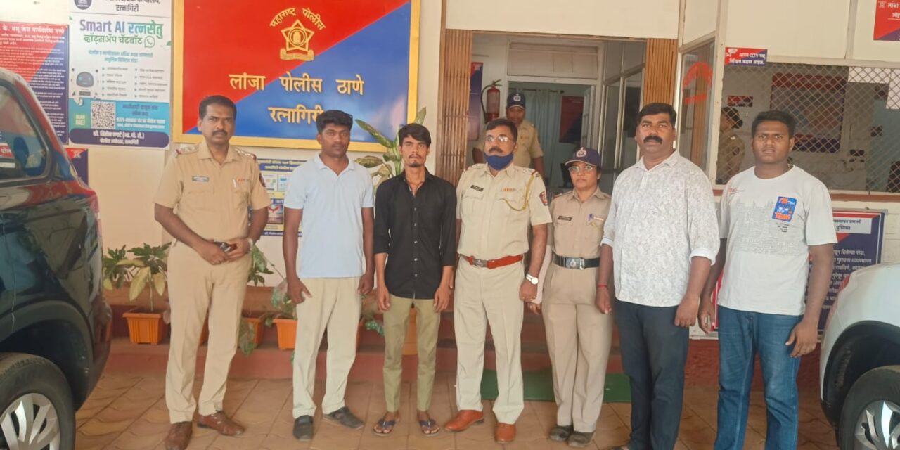 गोव्यातील अपघातग्रस्त कंटेनरचा लांजा पोलिसांनी पाठलाग करून चालकाला पकडले