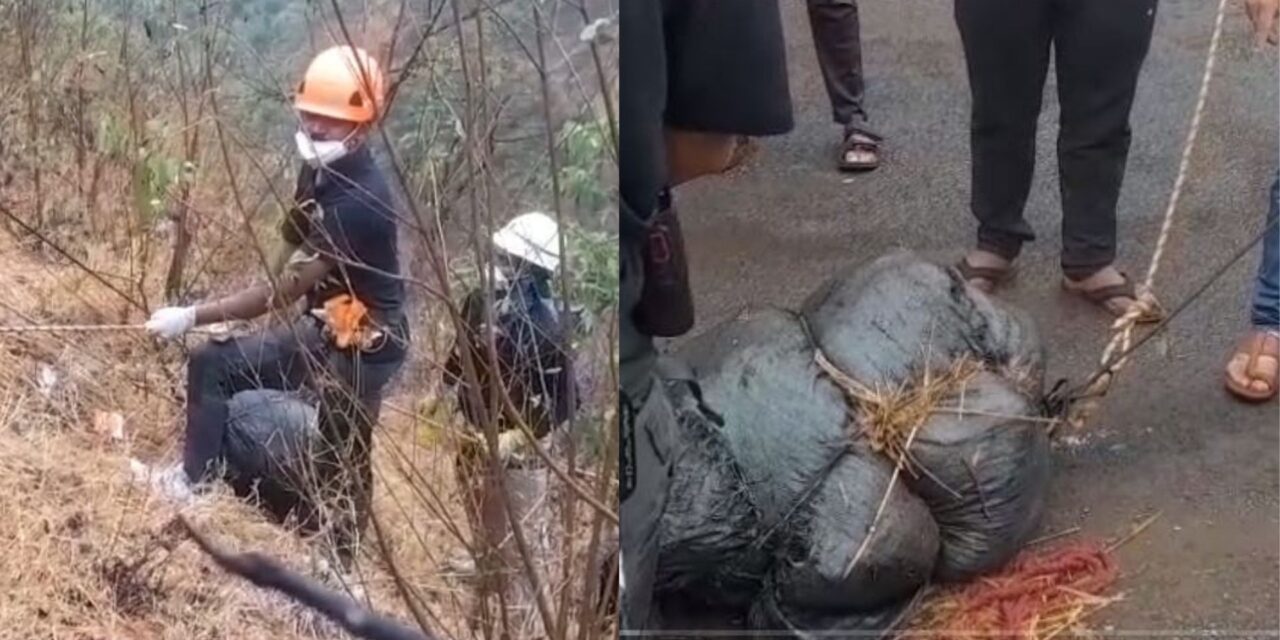 आंबेनळी घाटात आजीचा मृतदेह फेकल्याची धक्कादायक घटना; 100 फूट खोल दरीतून मृतदेह हस्तगत