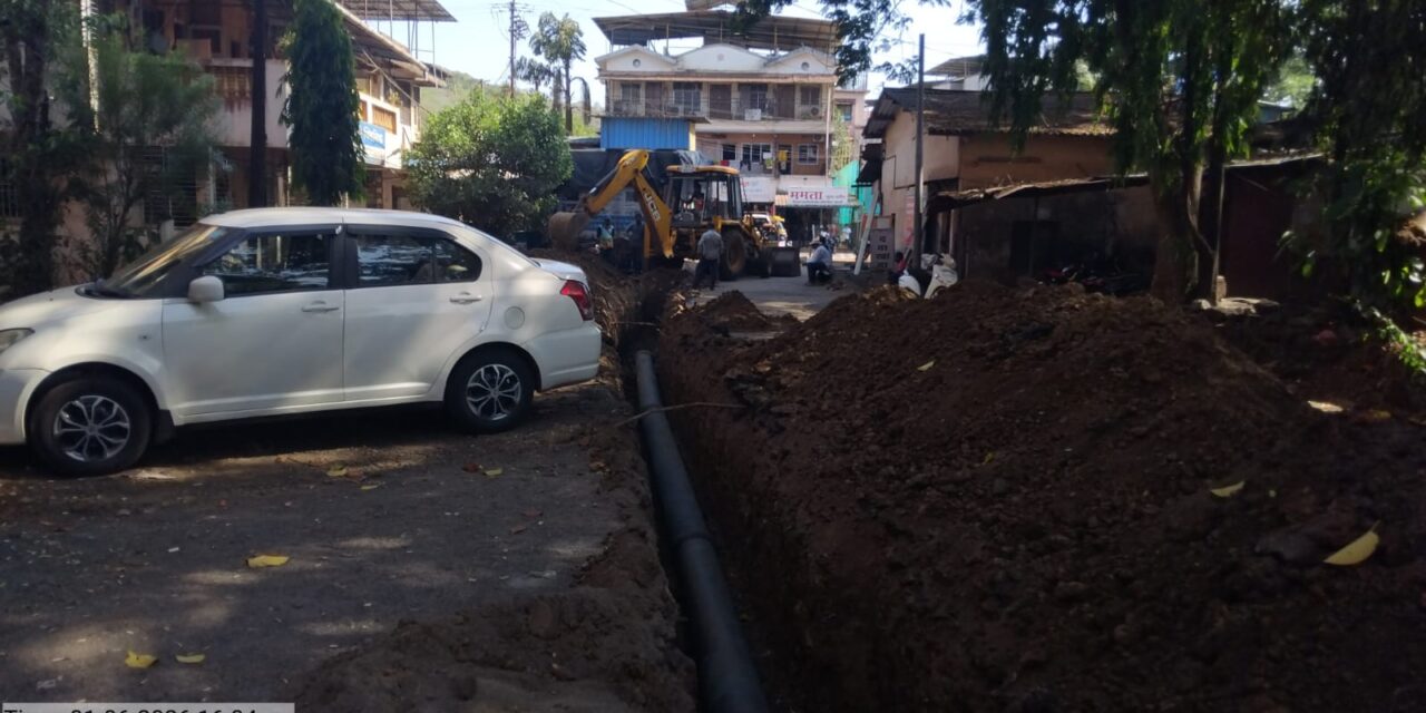 ग्रॅव्हिटी योजनेअंतर्गत पाईपलाईन जोडणीचे काम युद्धपातळीवर सुरू