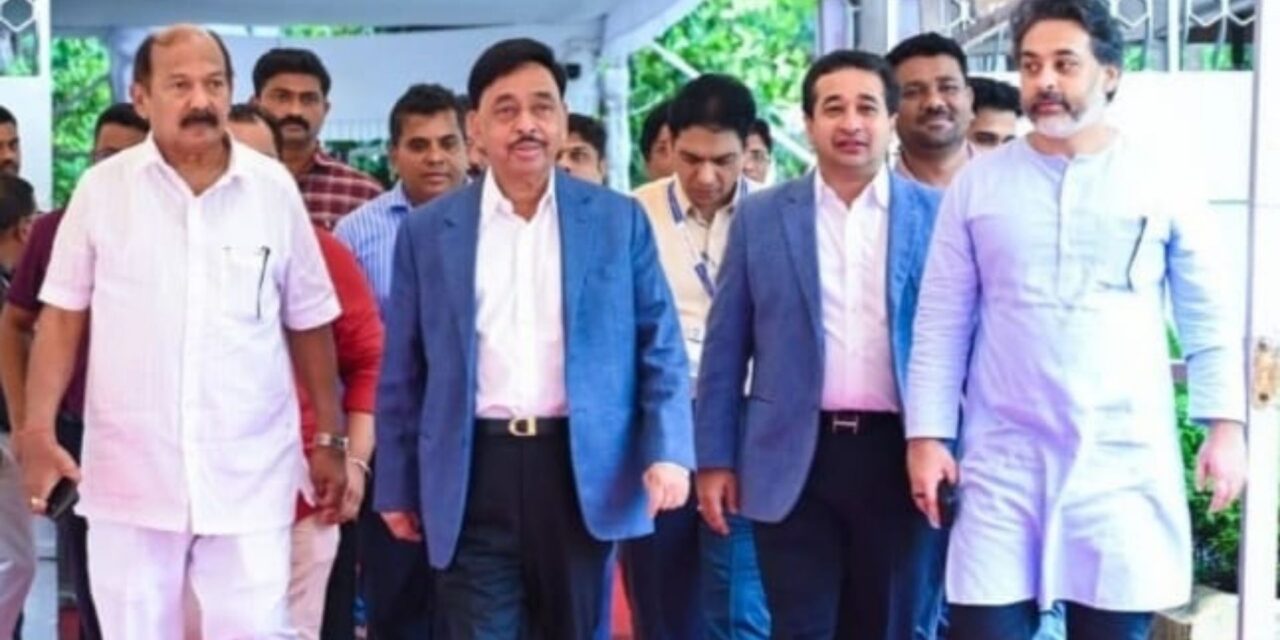 महाराष्ट्र-कर्नाटक सीमाप्रश्नी उच्चाधिकार समितीच्या बैठकीसाठी खा. नारायण राणे विधानभवनात दाखल…