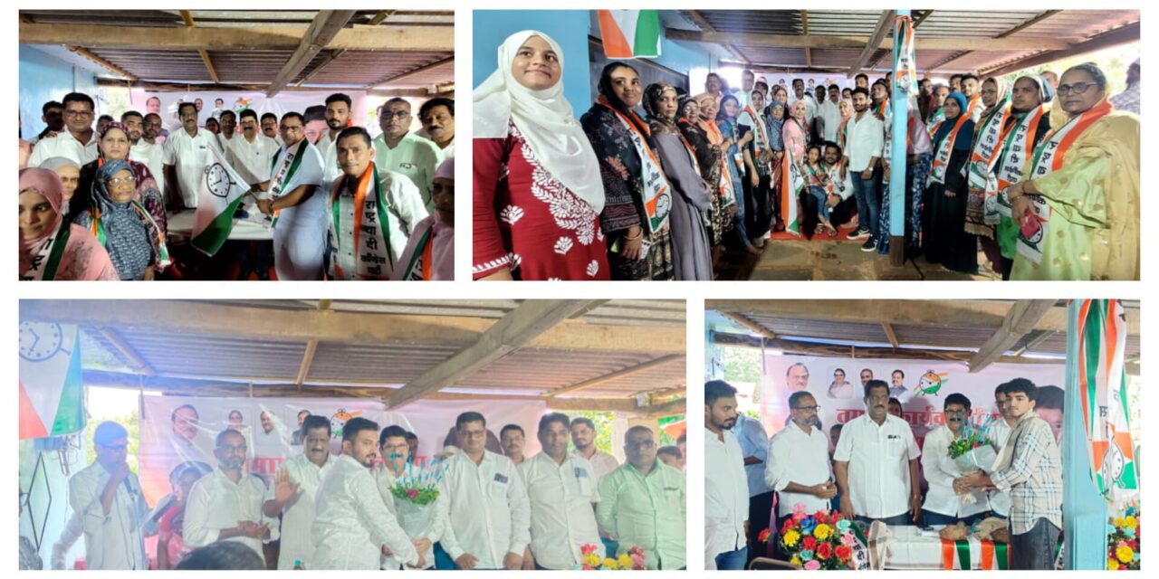हातिव मोहल्ल्यात राष्ट्रवादी काँग्रेस (अजितदादा पवार गट)ला मोठे बळ; आमदार शेखर निकम यांच्या उपस्थितीत युवक-ग्रामस्थांचा पक्षप्रवेश, गुणवंत विद्यार्थ्यांचाही गौरव