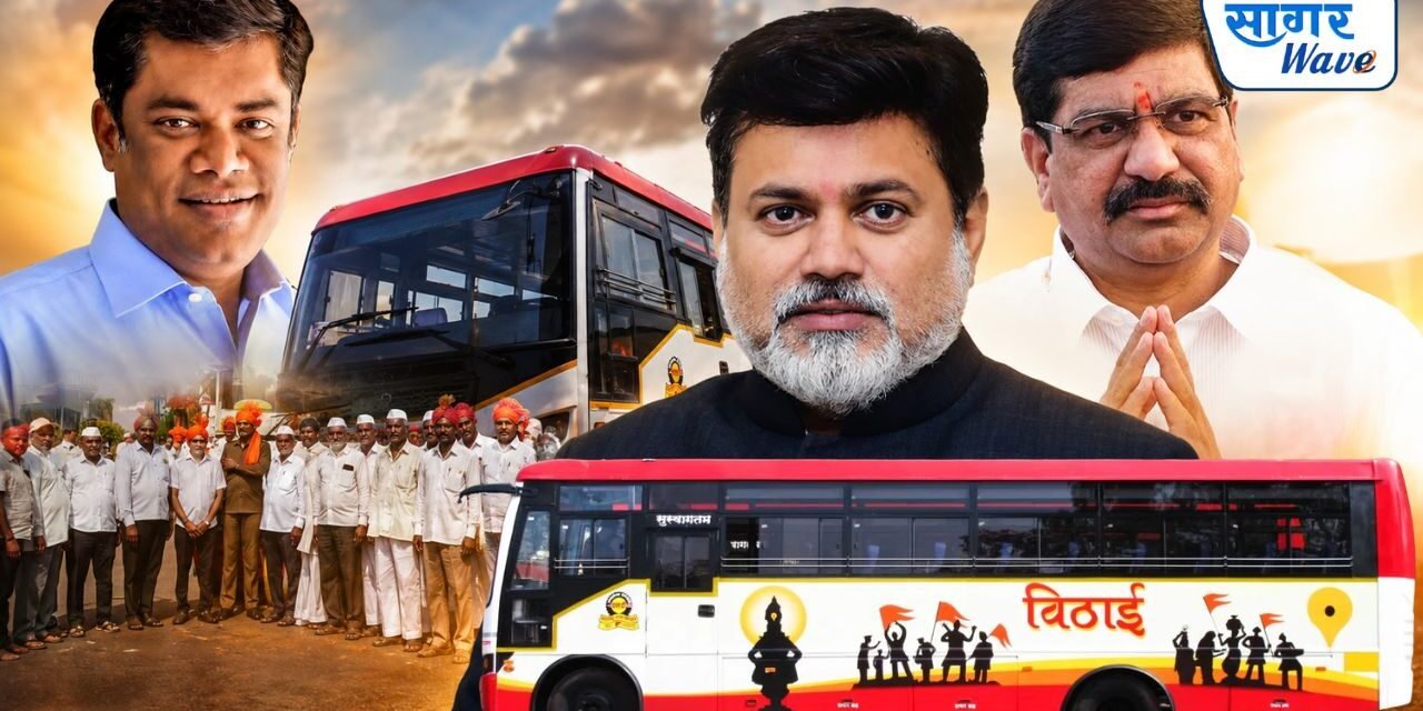 वारकरी यांना पंढरपूरला जाण्यासाठी मोफत बस देणारे उदय सामंत,किरण सामंत व निलेश सांबरे…
