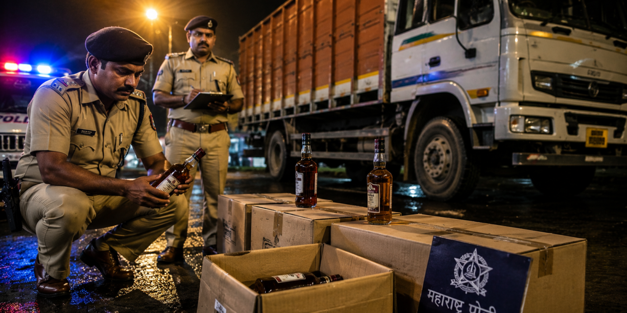 कोल्हापुरात १ कोटी ७५ लाखांची गोवा बनावटीची अवैध दारू जप्त; ट्रकसह १ कोटी ९५ लाखांचा मुद्देमाल ताब्यात…