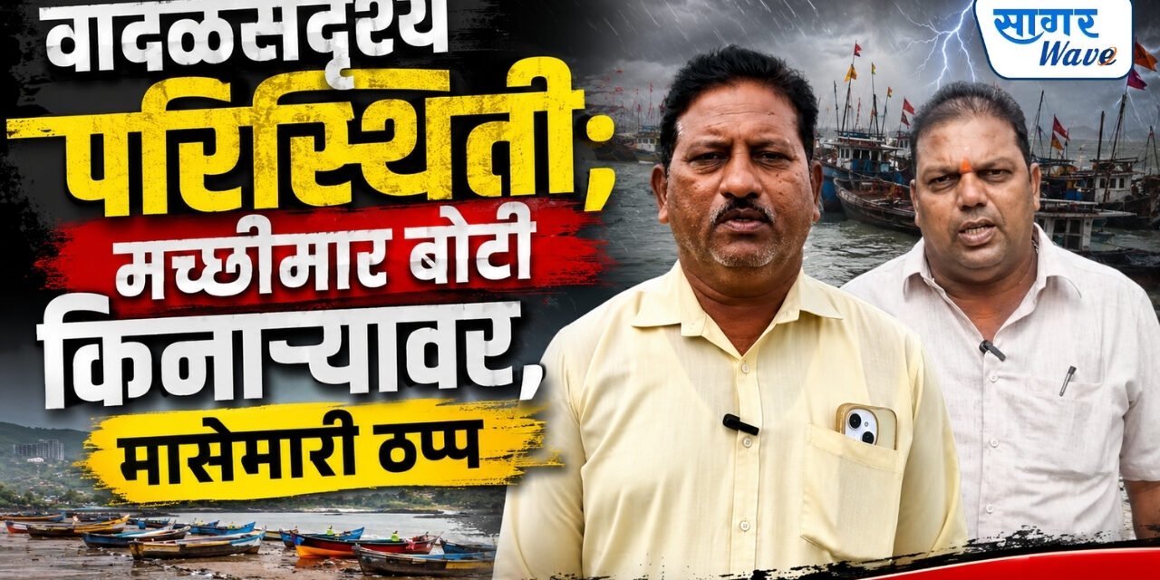 वादळसदृश्य परिस्थिती; मच्छीमार बोटी किनाऱ्यावर, मासेमारी ठप्प..