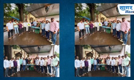 श्रावण मासानिमित्त श्री क्षेत्र गांधारेश्वर येथे शिवसेनेतर्फे भाविकांना खिचडी वाटप