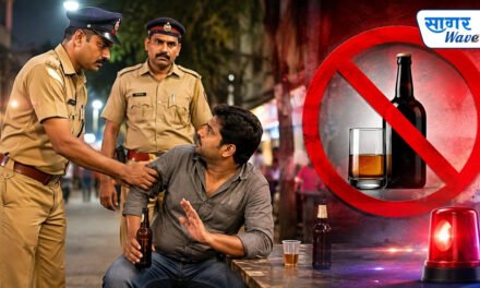 शहरात सार्वजनिक ठिकाणी दारू सेवन करणाऱ्यावर पोलिसांची कारवाई…