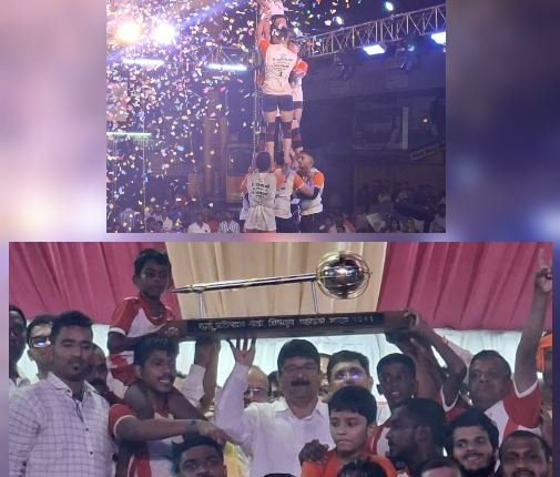 खेर्डीत साई प्रतिष्ठानचा भव्य दहीहंडी उत्सव उत्साहात ; विजेत्या गोविंदा पथकाला ५१ हजारांचे पारितोषिक