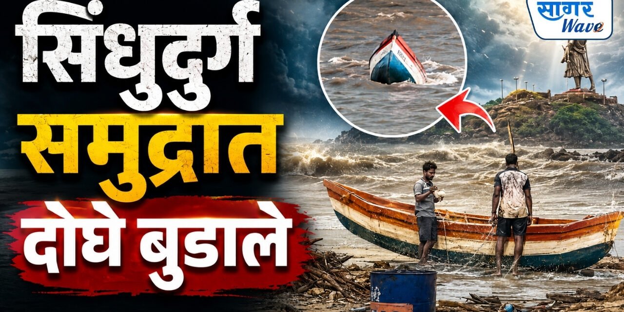 सिंधुदुर्गच्या समुद्रात मोठी दुर्घटना; मासेमारी नौका बुडून दोघांचा मृत्यू, एक बचावला..