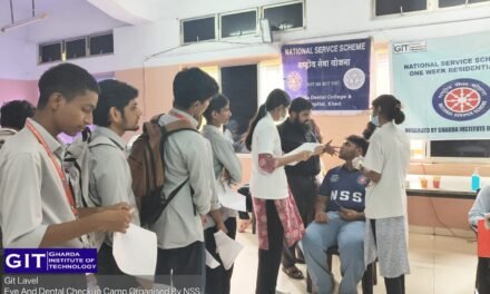 घरडा इन्स्टिट्यूटमध्ये मोफत दंत व नेत्र तपासणी शिबिर यशस्वीरित्या संपन्न..