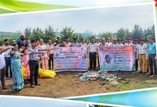 वेळास समुद्रकिनारी ‘सेवा संकल्प अभियान’अंतर्गत स्वच्छता मोहीम