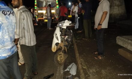 वेरळ येथे दुचाकीचा भीषण अपघात; तरुण गंभीर जखमी !