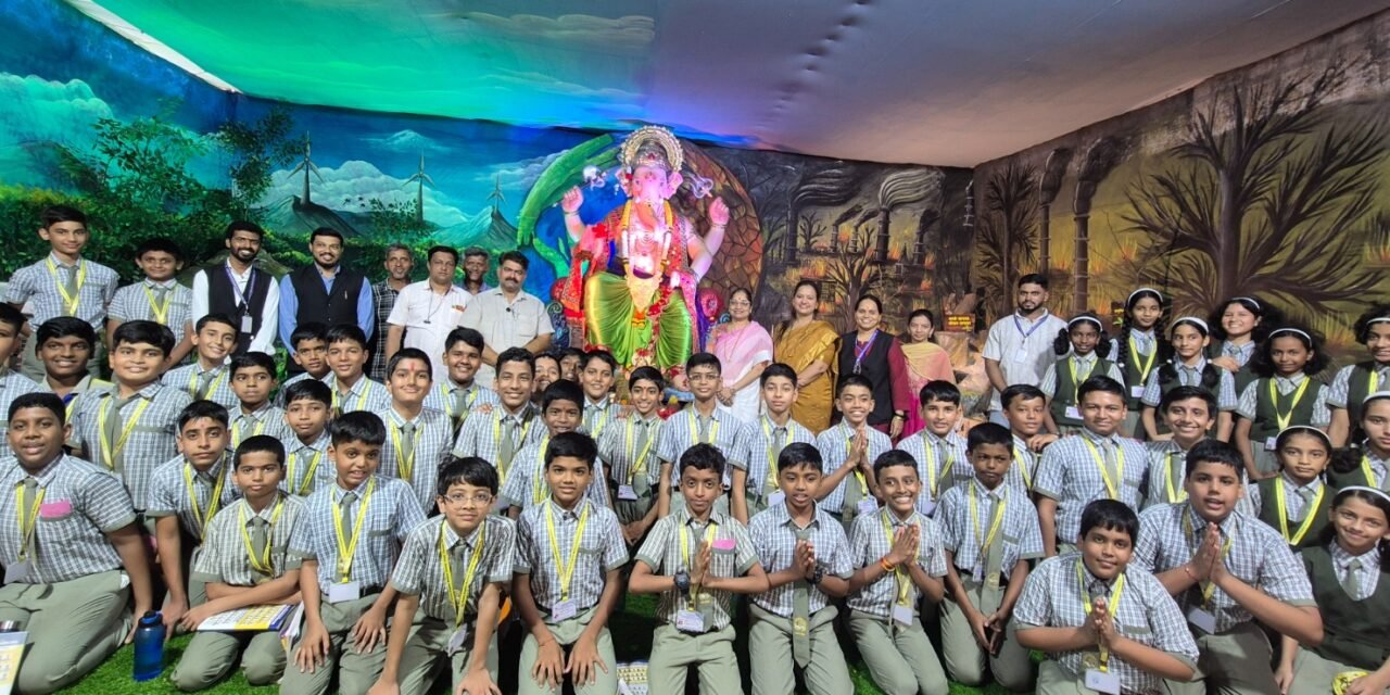 रोटरी इंग्लिश मीडियम स्कूलच्या विद्यार्थ्यांनी जपली १६ वर्षांची अथर्वशीर्ष पठणाची परंपरा..