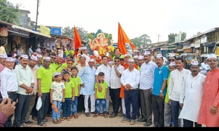 कुणबी भवनच्या राजाची भव्य मिरवणुक… पोलीस वसाहतीचे विसर्जनाने गणेशोत्सवाची सांगता…