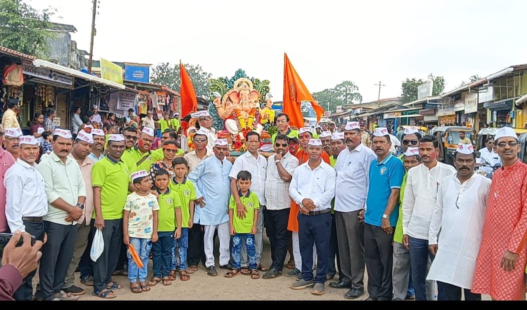कुणबी भवनच्या राजाची भव्य मिरवणुक… पोलीस वसाहतीचे विसर्जनाने गणेशोत्सवाची सांगता…
