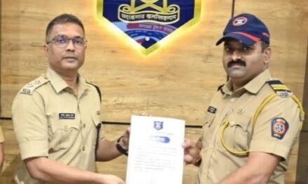 ऑनलाइन देयक सेवेत राज्यात प्रथम क्रमांक प्राप्त पोलीस सागर मुरुडकर यांचा सन्मान…