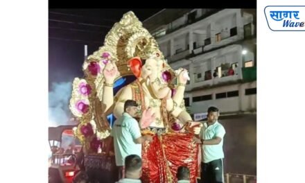 शृंगारतळी येथे २८ वर्षांची परंपरा असलेल्या आणि ‘शृंगारतळीचा राजा’ म्हणून ओळखल्या जाणाऱ्या मानाच्या गणपतीचे ढोल-ताशांच्या गजरात उत्साहात आगमन..