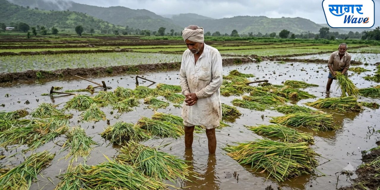 महाडमध्ये अवकाळी पावसाचा शेतकऱ्यांना जबर फटका!कापलेली भातशेती पाण्यात; हातातोंडाशी आलेला घासही हिरावलाबळीराजा हवालदिल; आता तरी महाड-पोलादपूर दुष्काळग्रस्त जाहीर करा!