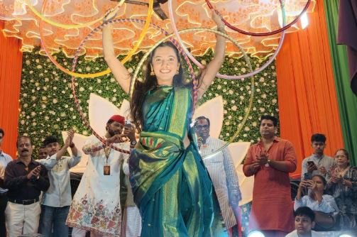 खेडमध्ये ‘नमो दांडिया’चा जल्लोष; बॉम्बे हूपर शिवानी धोपावकर यांच्या दमदार परफॉर्मन्सने जिंकली मने..!