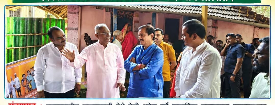 पालघरवाडीतील सामाजिक उपक्रमाचे देखाव्याने खासदार सुनील तटकरे भारावले…