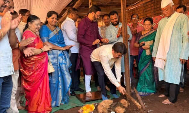 आमदार शेखर निकम यांची वचनपूर्ती! वाणी आळी राम मंदिर सभागृहाचे भूमिपूजन संपन्न…