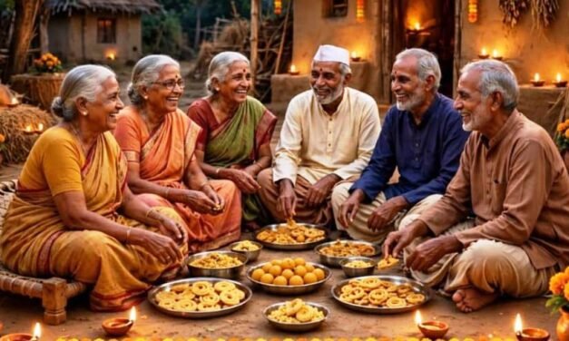 आनंदविहार योगाश्रमाचे वतीने तळेघर येथे वृध्दांकरिता सामुहीक दिवाळी निमीत्त विविध कार्यक्रमांचे आयोजन