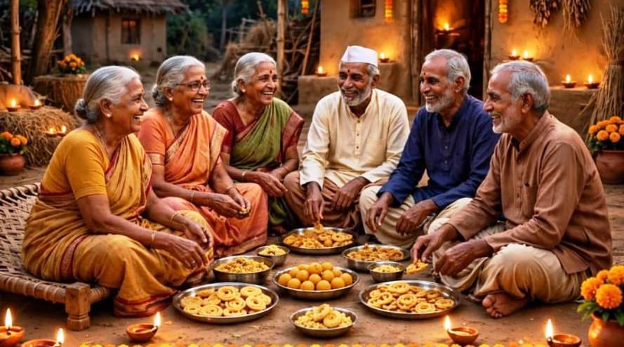 आनंदविहार योगाश्रमाचे वतीने तळेघर येथे वृध्दांकरिता सामुहीक दिवाळी निमीत्त विविध कार्यक्रमांचे आयोजन