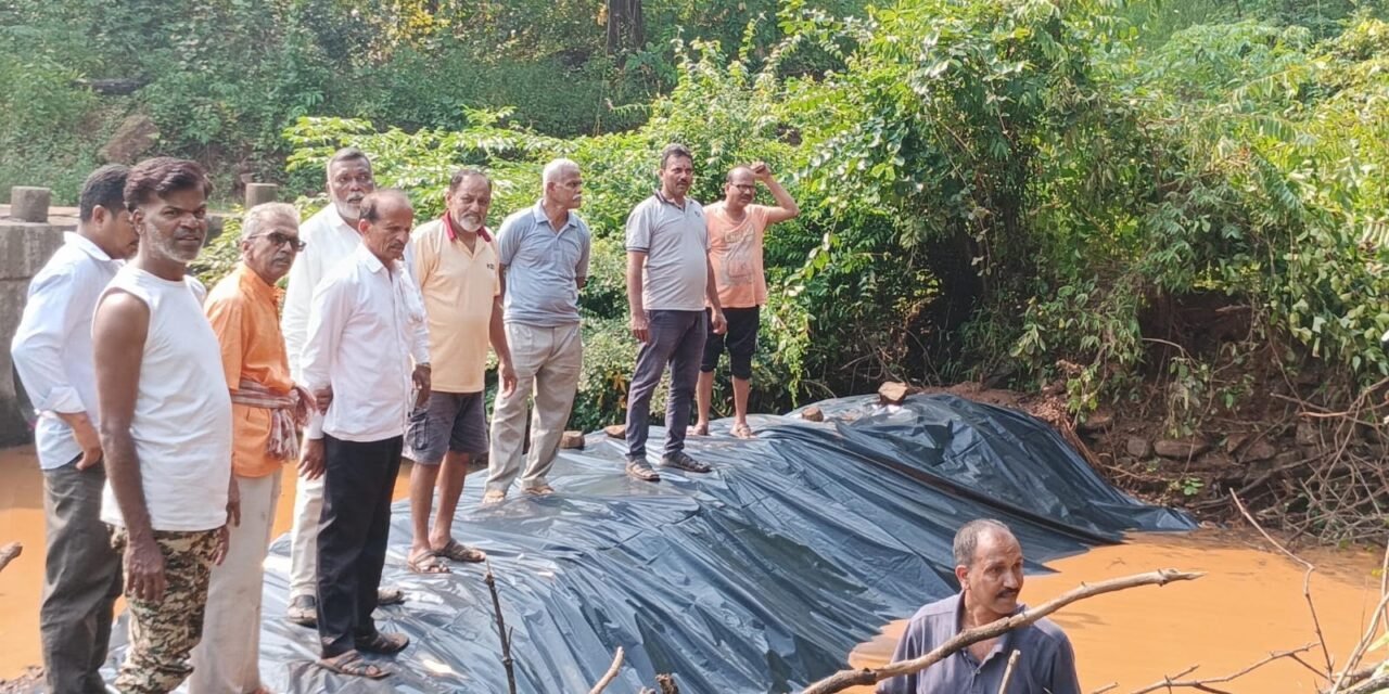 तळे चिंचवाडी परिसरात ग्रामस्थांच्या सहकार्याने बांधण्यात आले वनराई बंधारे…!